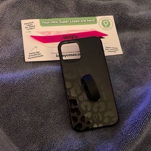 Brand new Iphone 12 mini loopy case in midnight leopard